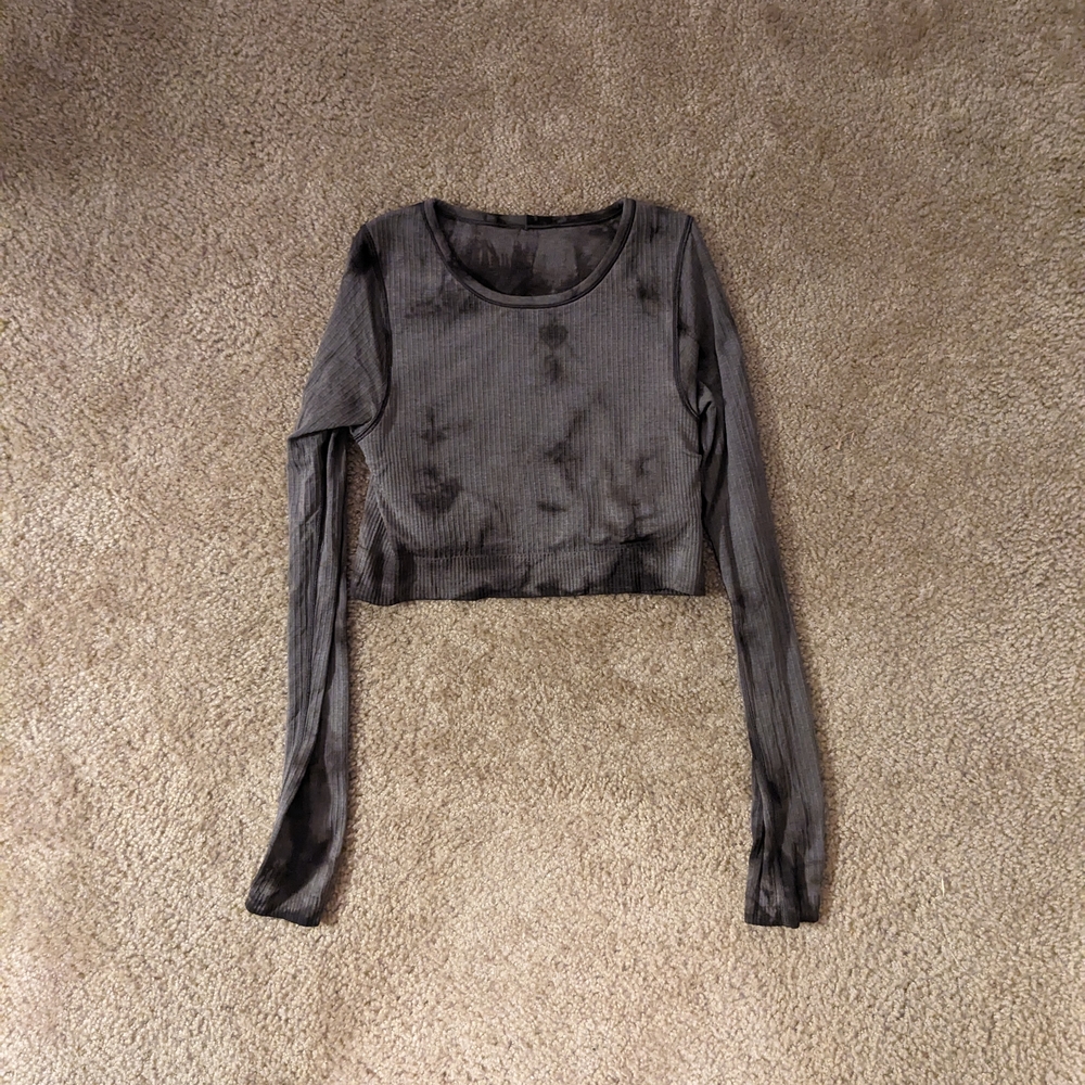 Lululemon Diamond Dye Gray Ebb To Street  Top